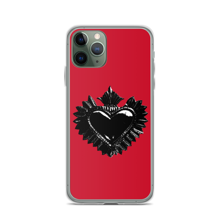 Apple iPhone Case - Darker Hearts, Red