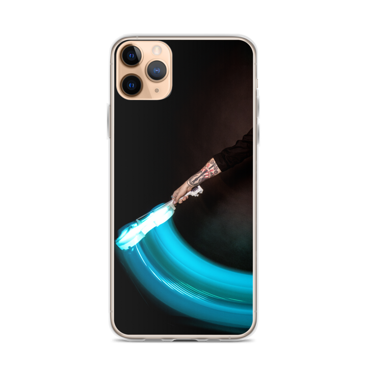 Apple iPhone phone case - LED violin, blue