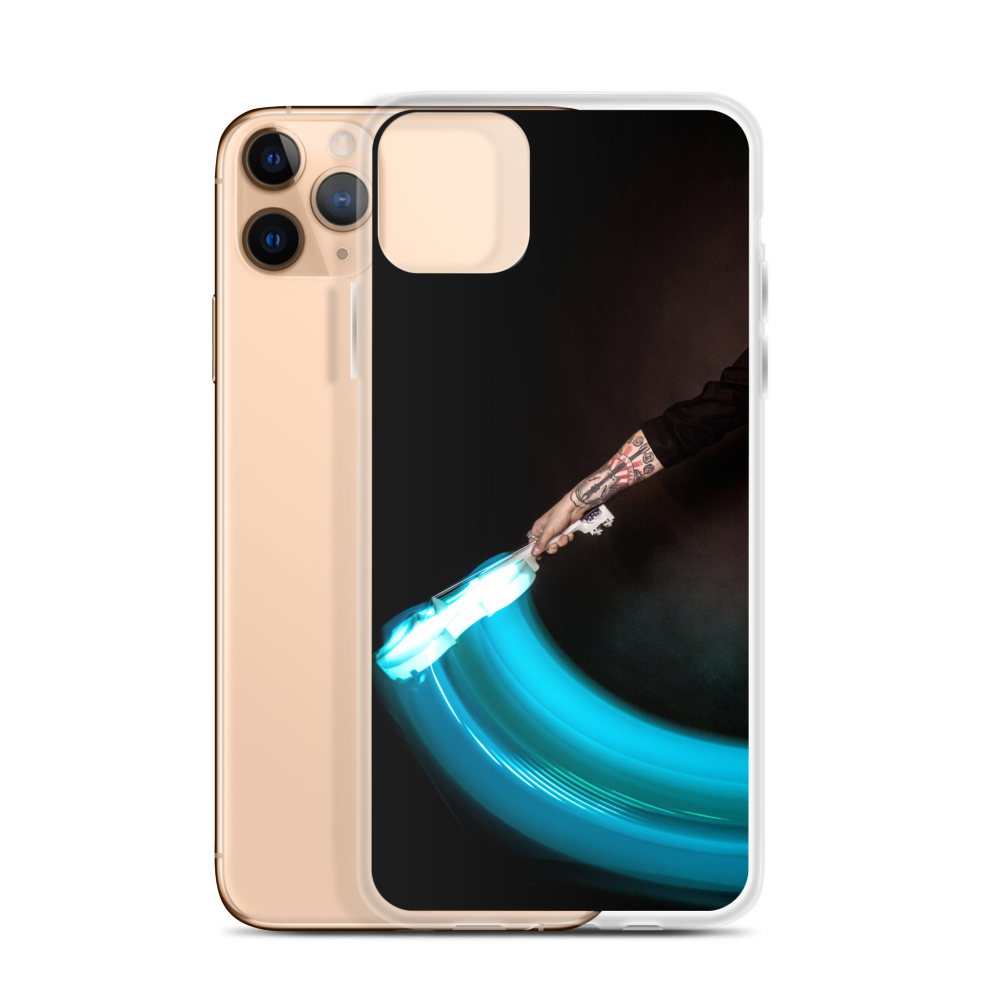 Apple iPhone phone case - LED violin, blue