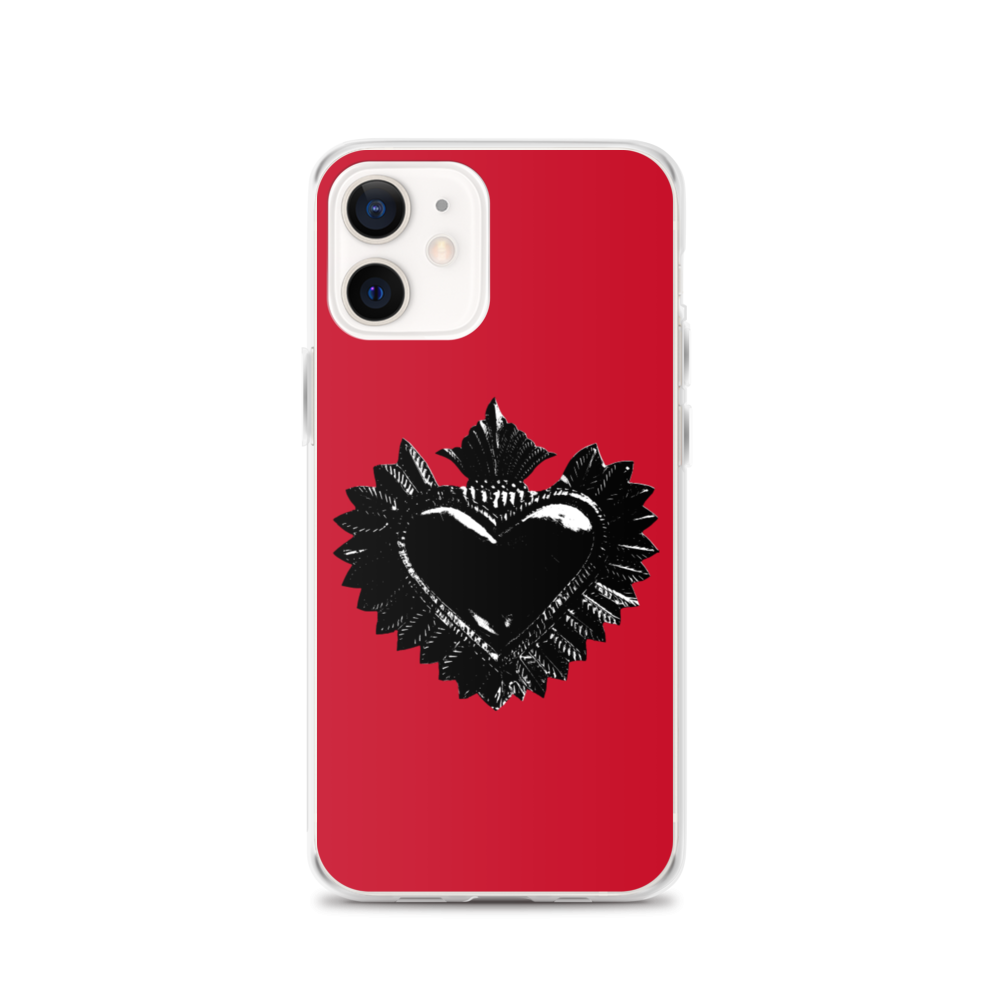 Apple iPhone Case - Darker Hearts, Red