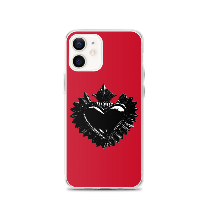 Apple iPhone Case - Darker Hearts, Red