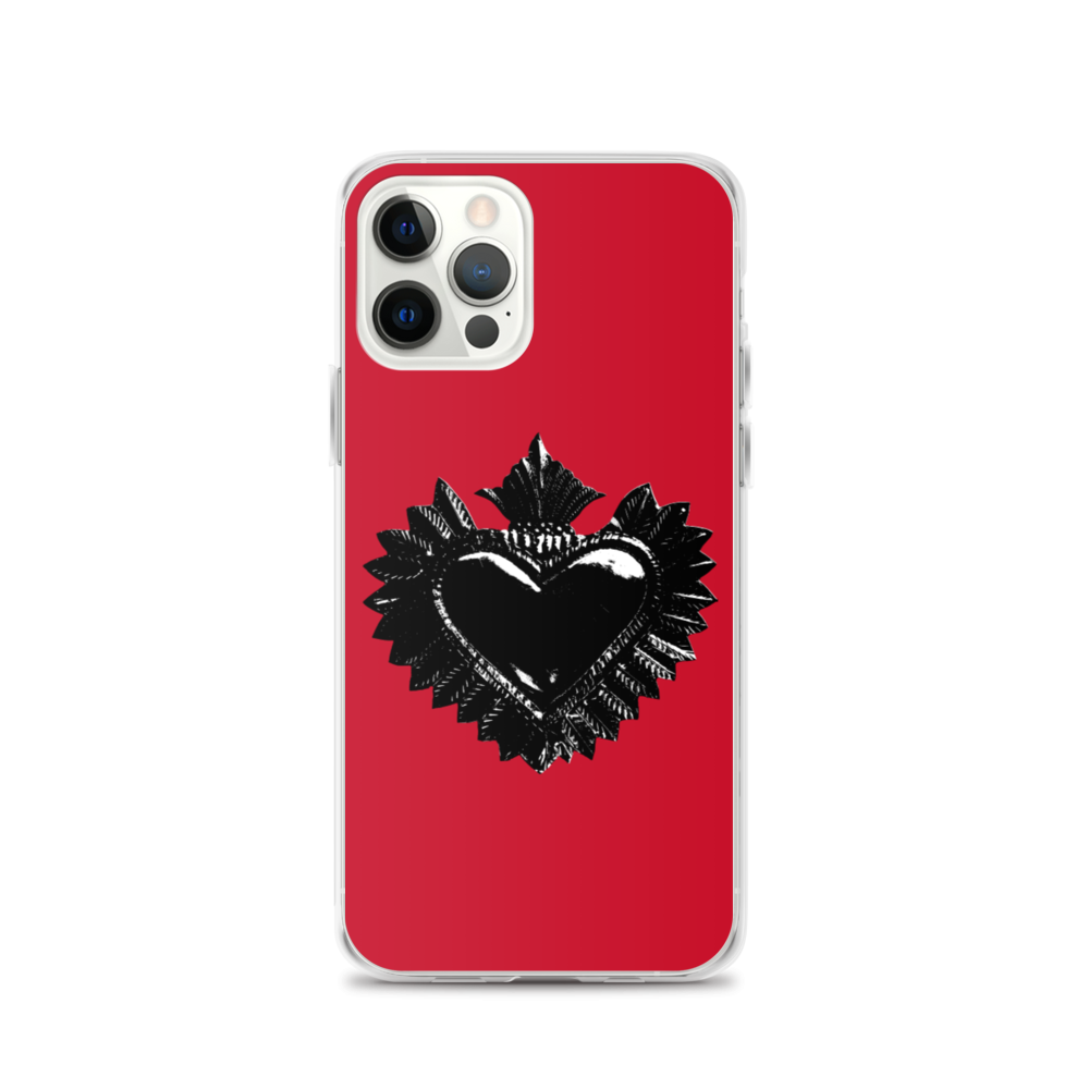 Apple iPhone etui - Darker Hearts, rød