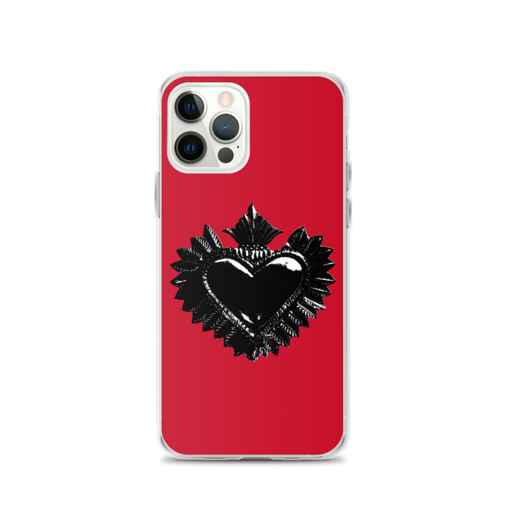 Apple iPhone Case - Darker Hearts, Red