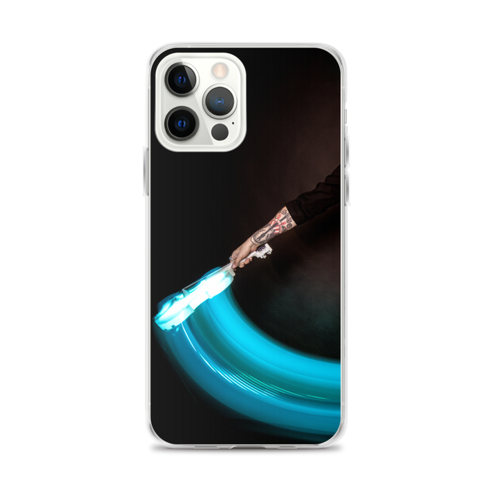 Apple iPhone phone case - LED violin, blue