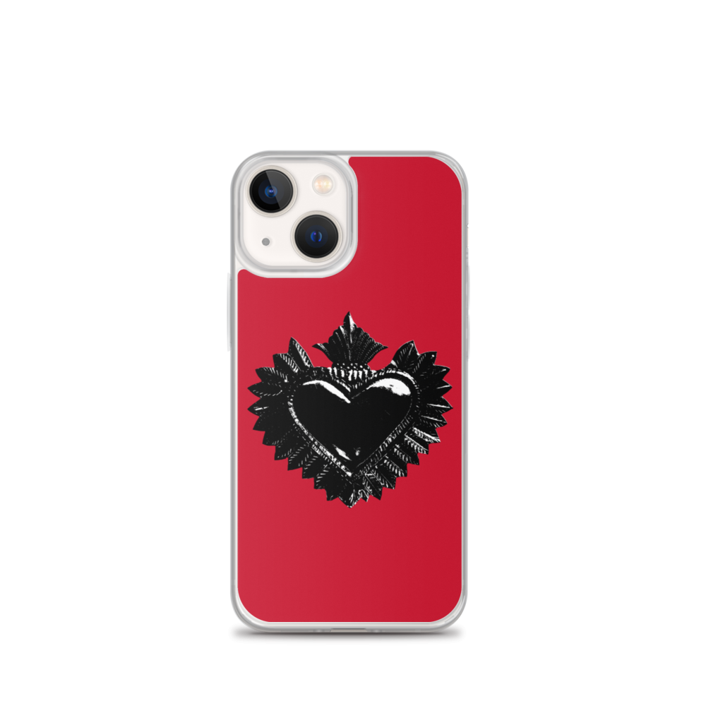 Apple iPhone etui - Darker Hearts, rød