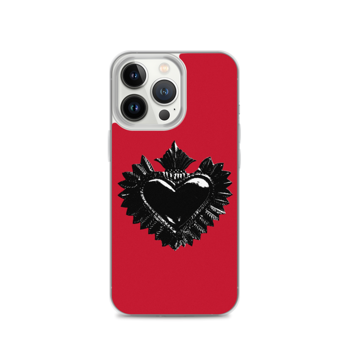 Apple iPhone Case - Darker Hearts, Red