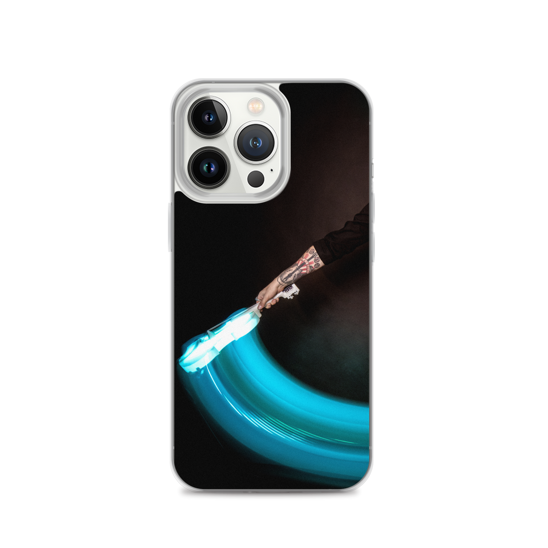 Apple iPhone phone case - LED violin, blue