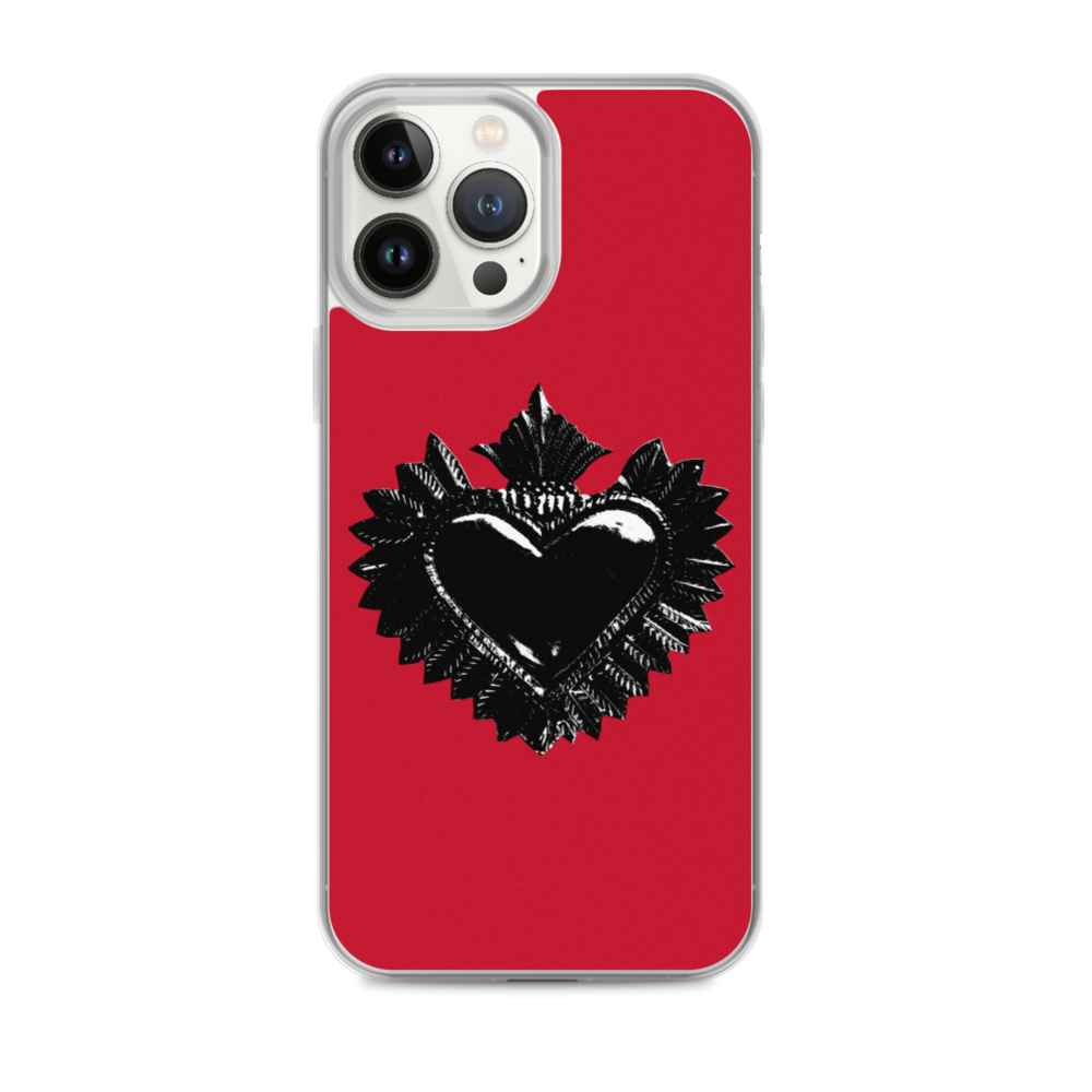 Apple iPhone Case - Darker Hearts, Red