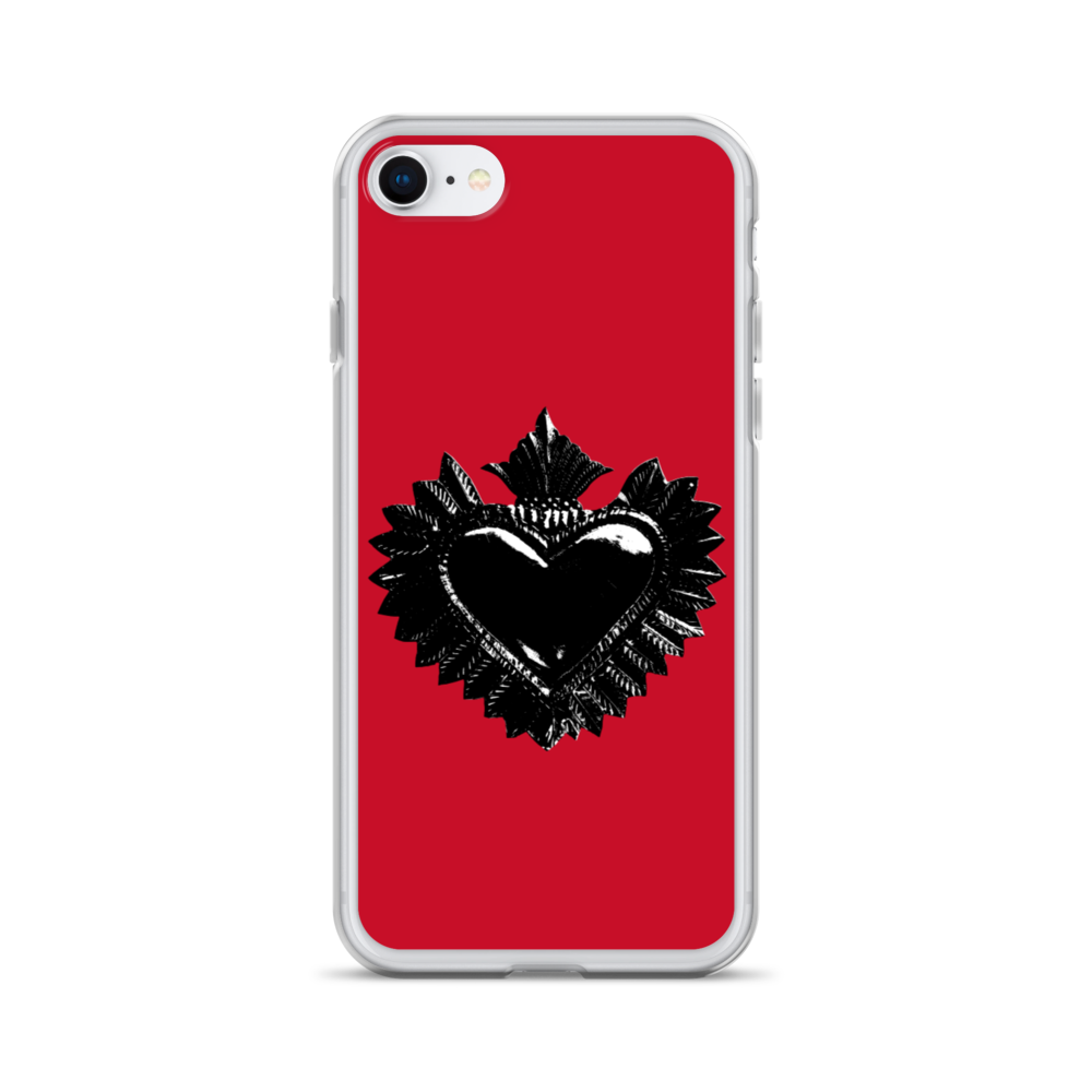 Apple iPhone Case - Darker Hearts, Red