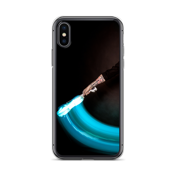 Apple iPhone phone case - LED violin, blue