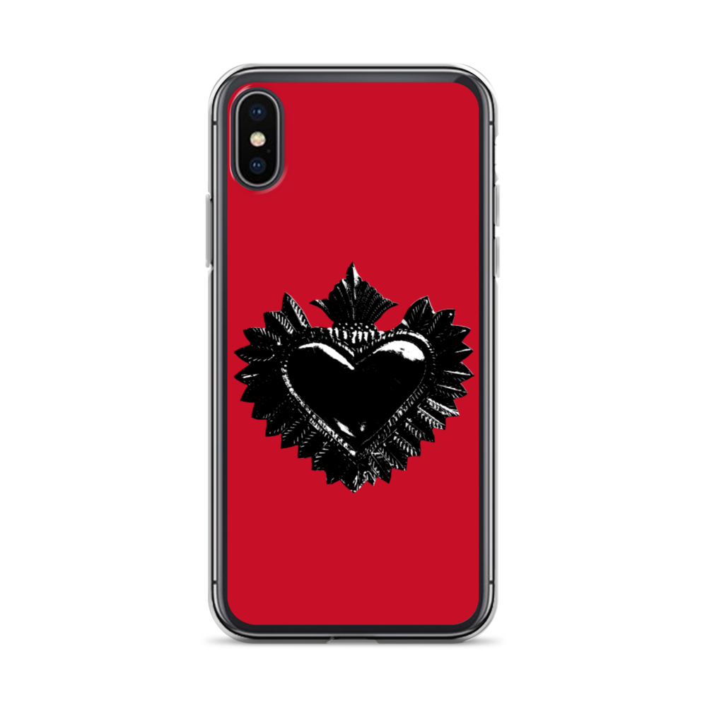 Apple iPhone Case - Darker Hearts, Red