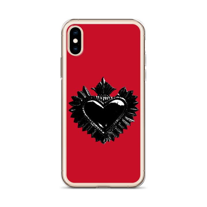 Apple iPhone Case - Darker Hearts, Red