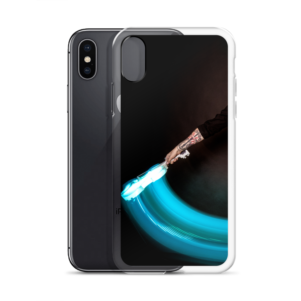 Apple iPhone phone case - LED violin, blue