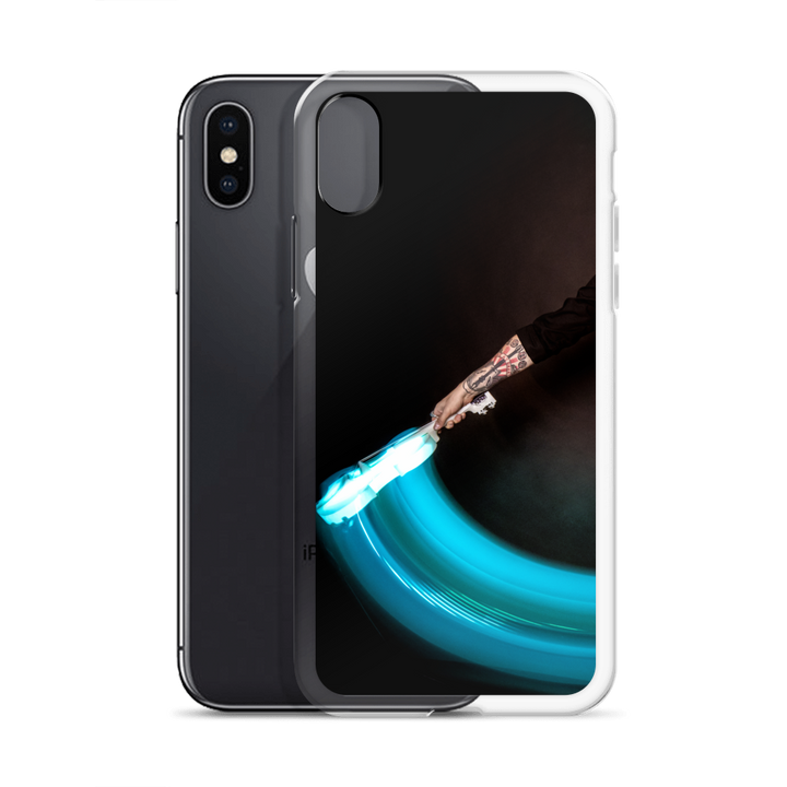 Apple iPhone phone case - LED violin, blue