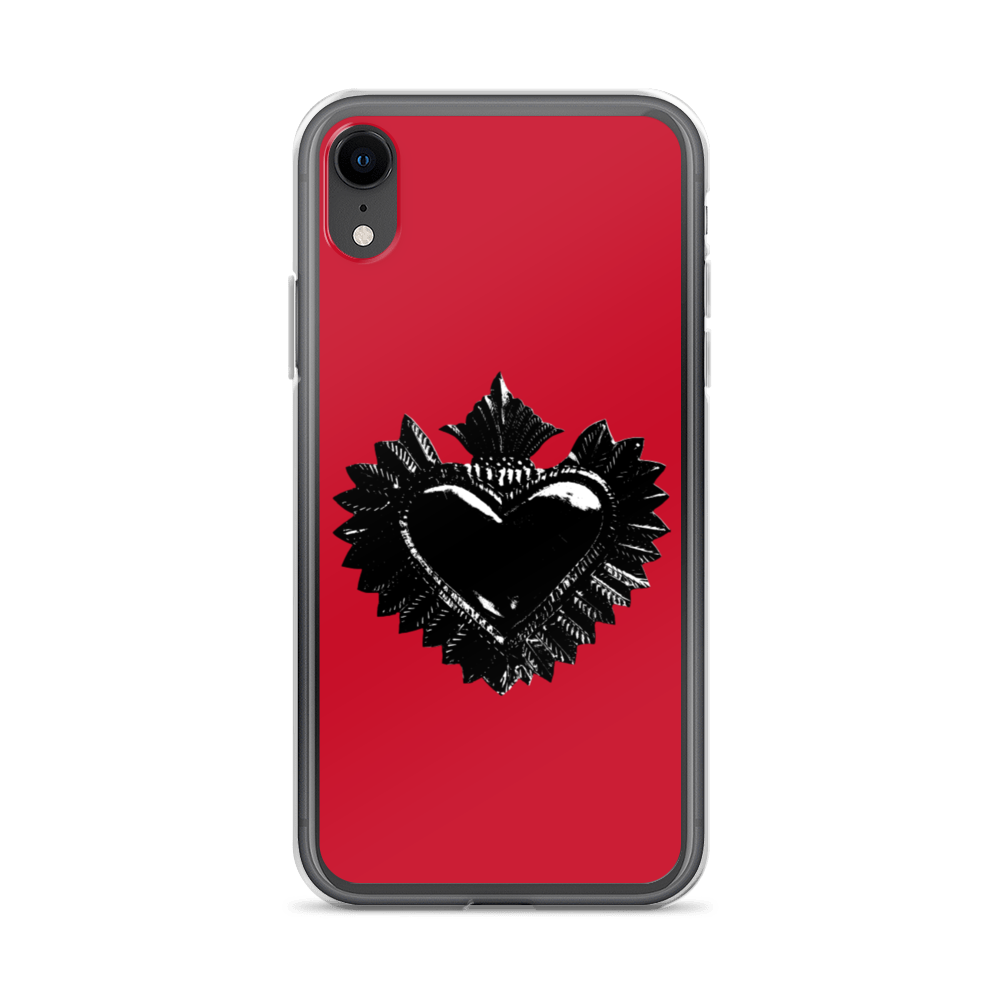 Apple iPhone etui - Darker Hearts, rød