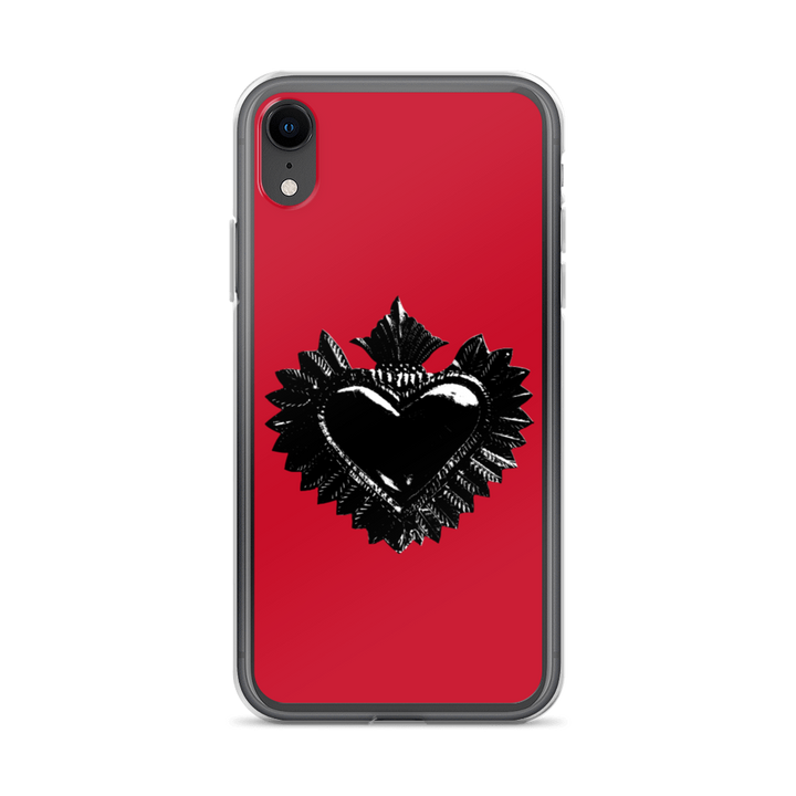 Apple iPhone Case - Darker Hearts, Red