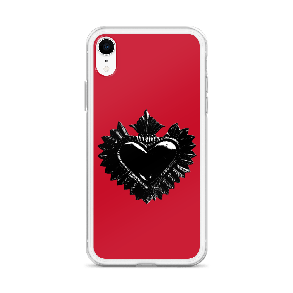 Apple iPhone Case - Darker Hearts, Red