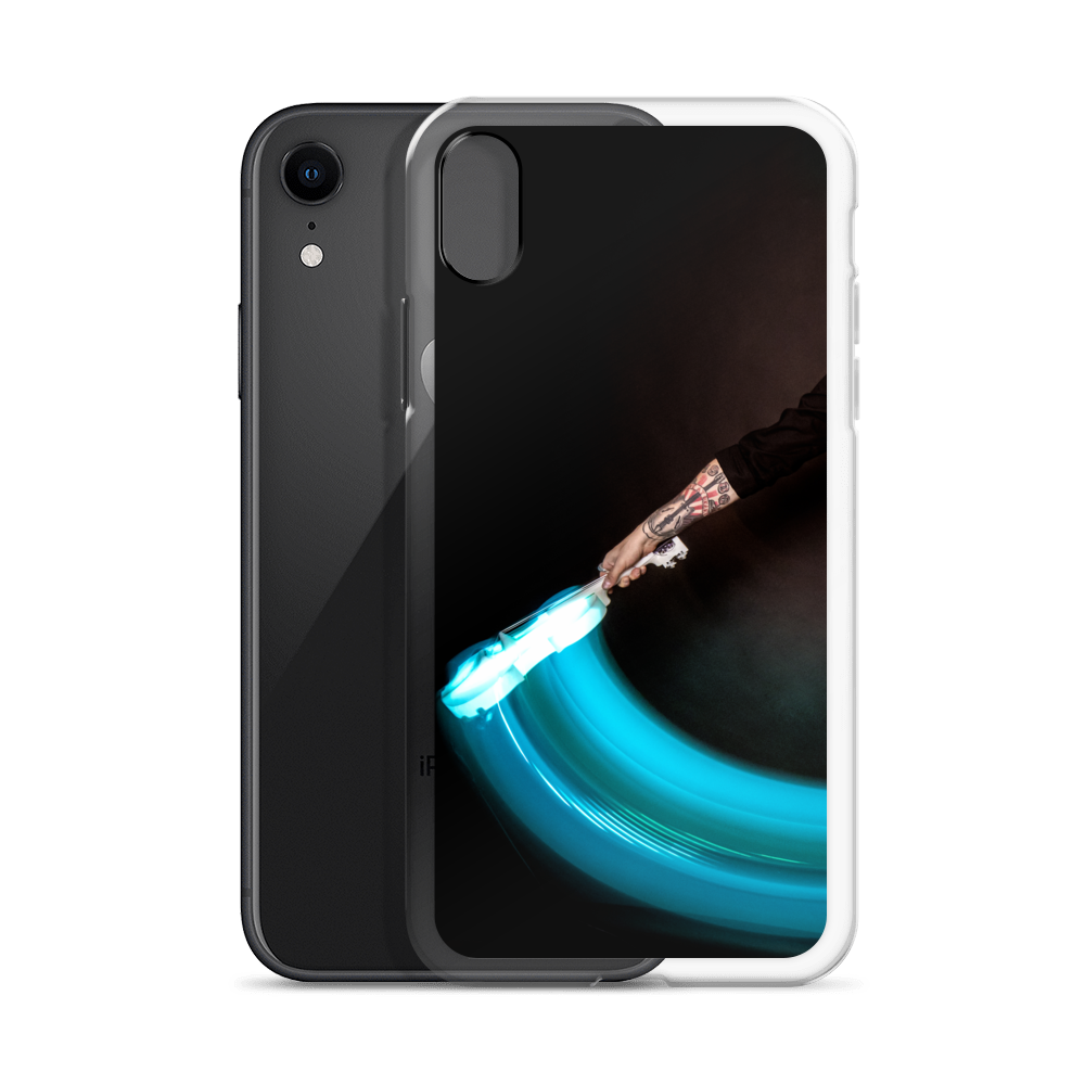 Apple iPhone phone case - LED violin, blue