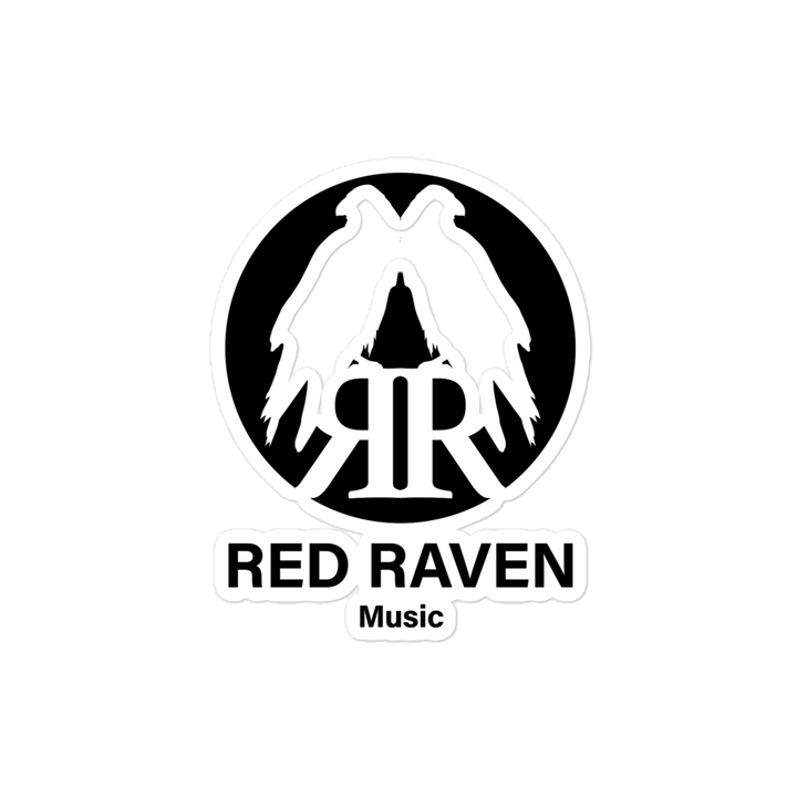 Klistermærke - Red Raven Music, sort