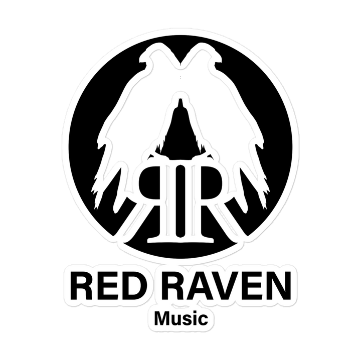 Klistermærke - Red Raven Music, sort