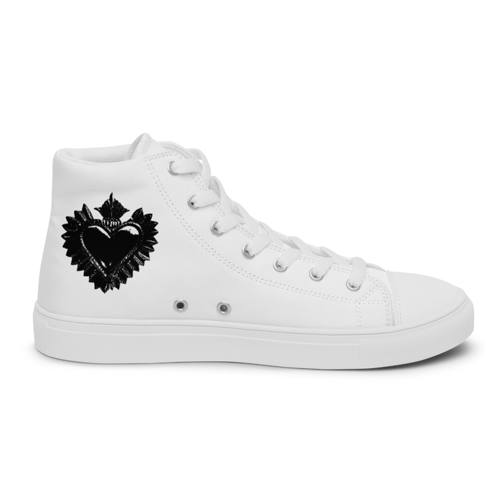 High-Top Shoes Men - Darker Hearts, White