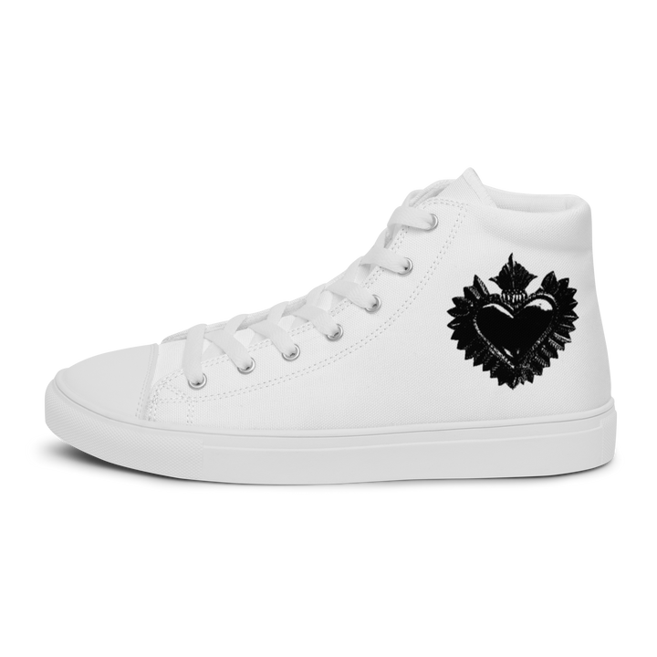 High-Top Shoes Men - Darker Hearts, White