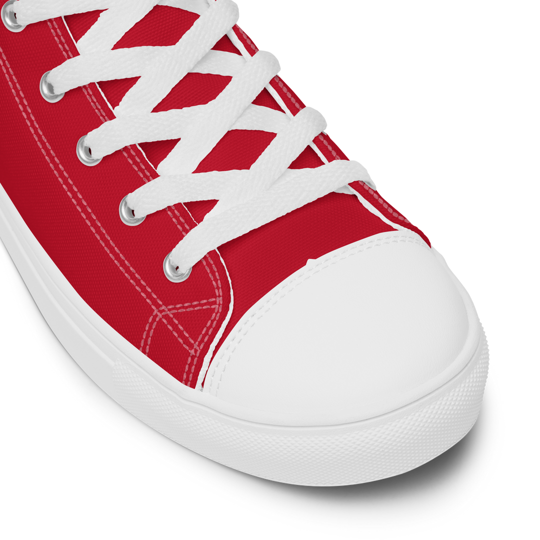 High-Top Shoes Men - Darker Hearts, Red