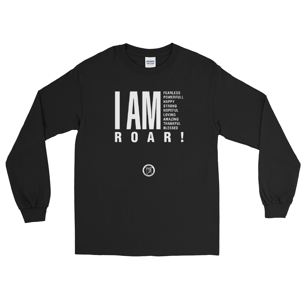 Long-sleeved shirt men - I am (Roar 2.0), white