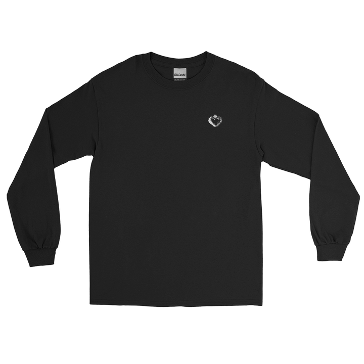 Long-sleeved shirt men - Darker Hearts, Titanium Heart