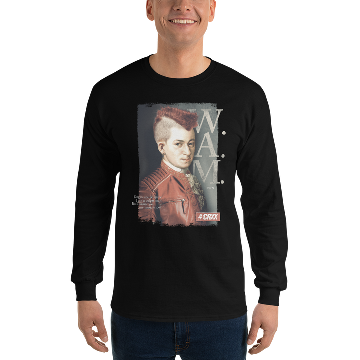 Langarmshirt Herren - Mozart Punk Irokese