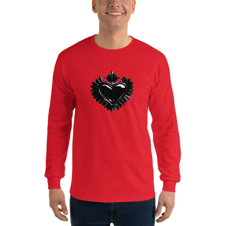 Langarmshirt Herren - Darker Hearts, Black Heart