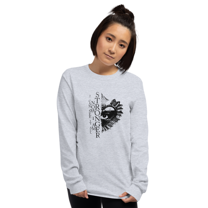 Women's long-sleeved shirt - Now I Am Stronger, Darker Hearts