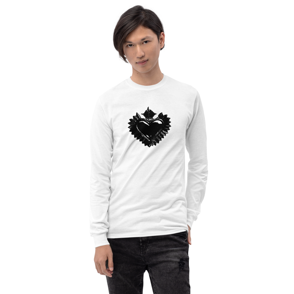 Langarmshirt Herren - Darker Hearts, Black Heart