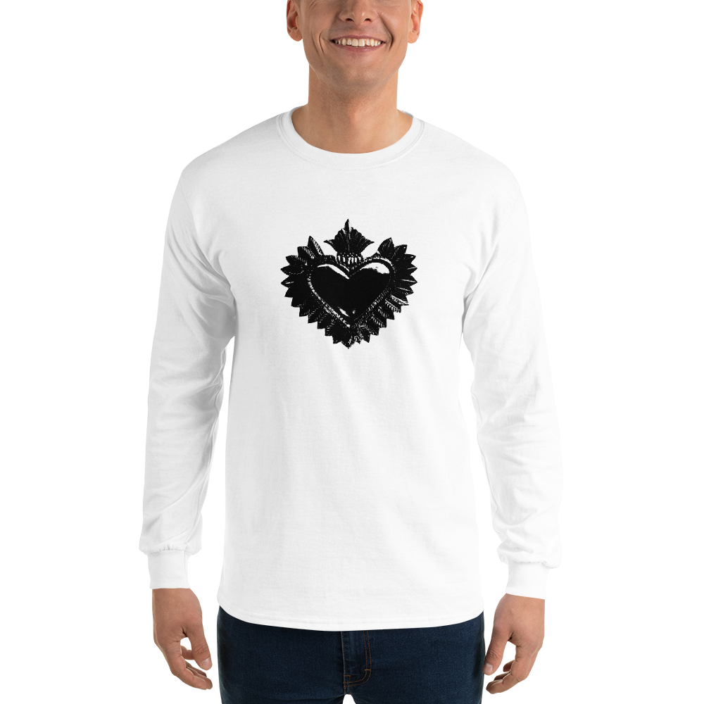 Langarmshirt Herren - Darker Hearts, Black Heart