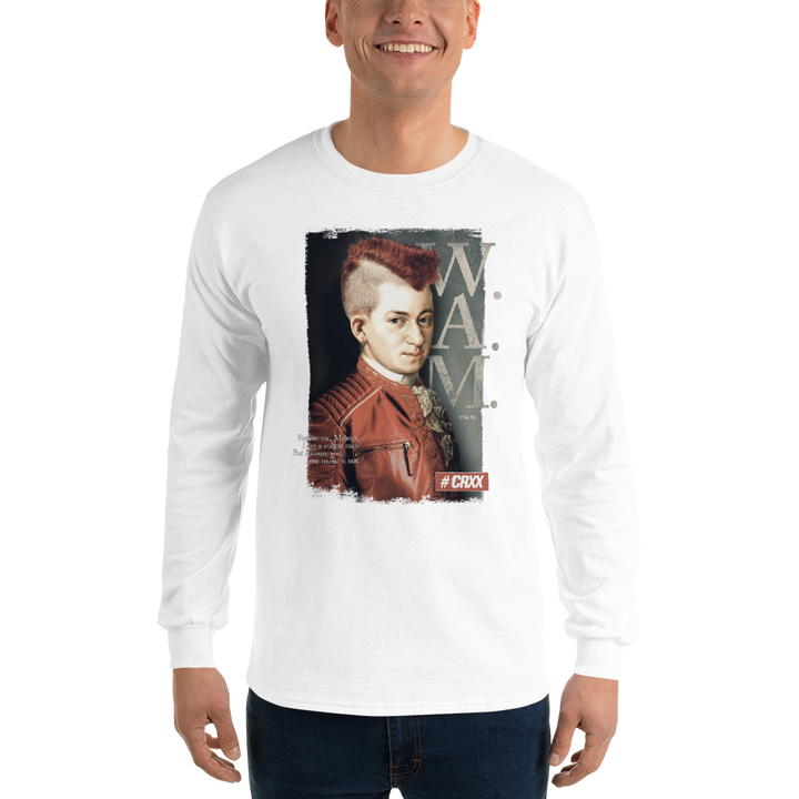 Langarmshirt Herren - Mozart Punk Irokese