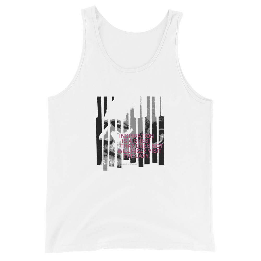 Tanktop kvinder - Tchaikovsky citat, hvid