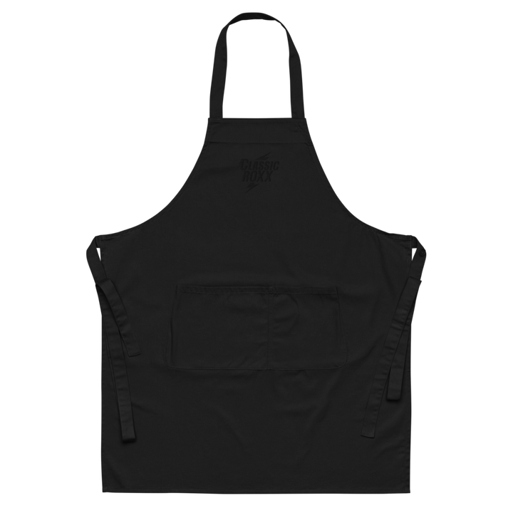 Apron made of organic cotton - Classic RoXX Logo, black on black