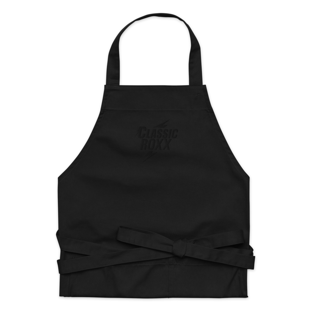 Apron made of organic cotton - Classic RoXX Logo, black on black