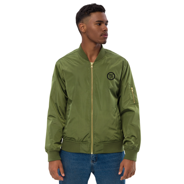 Premium Recycelte Bomberjacke Herren - Classic Rocks, gestickt