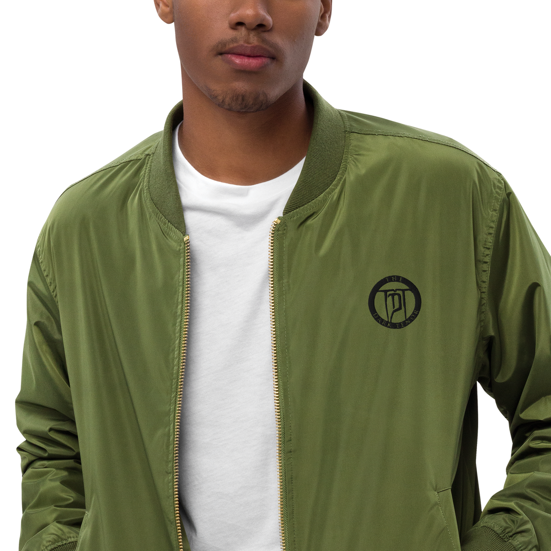 Premium Recycled Bomber Jacket Men - Classic Rocks, broderet