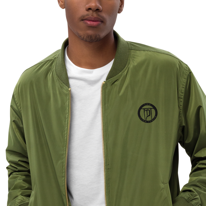 Premium Recycled Bomber Jacket Men - Classic Rocks, broderet