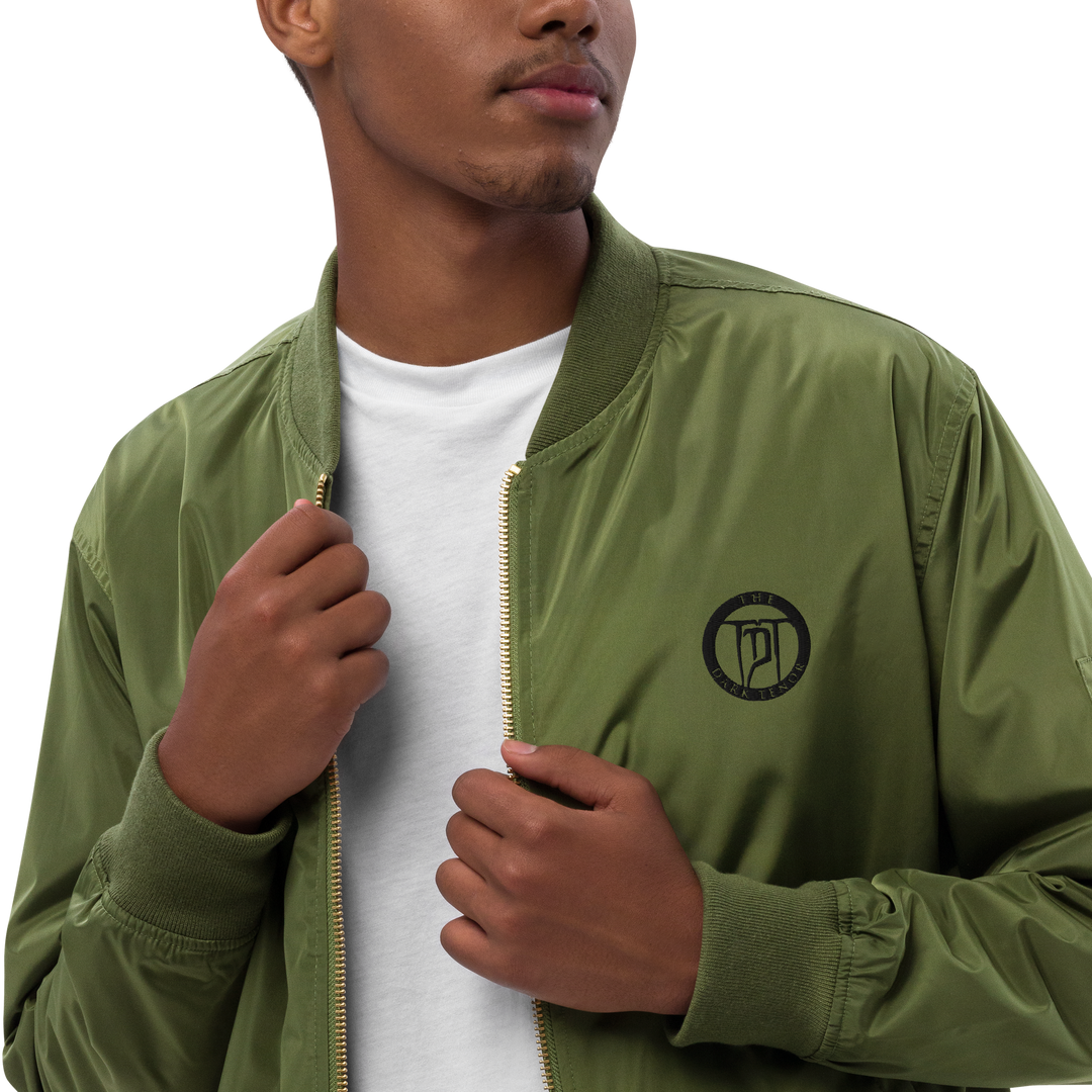 Premium Recycled Bomber Jacket Men - Classic Rocks, broderet