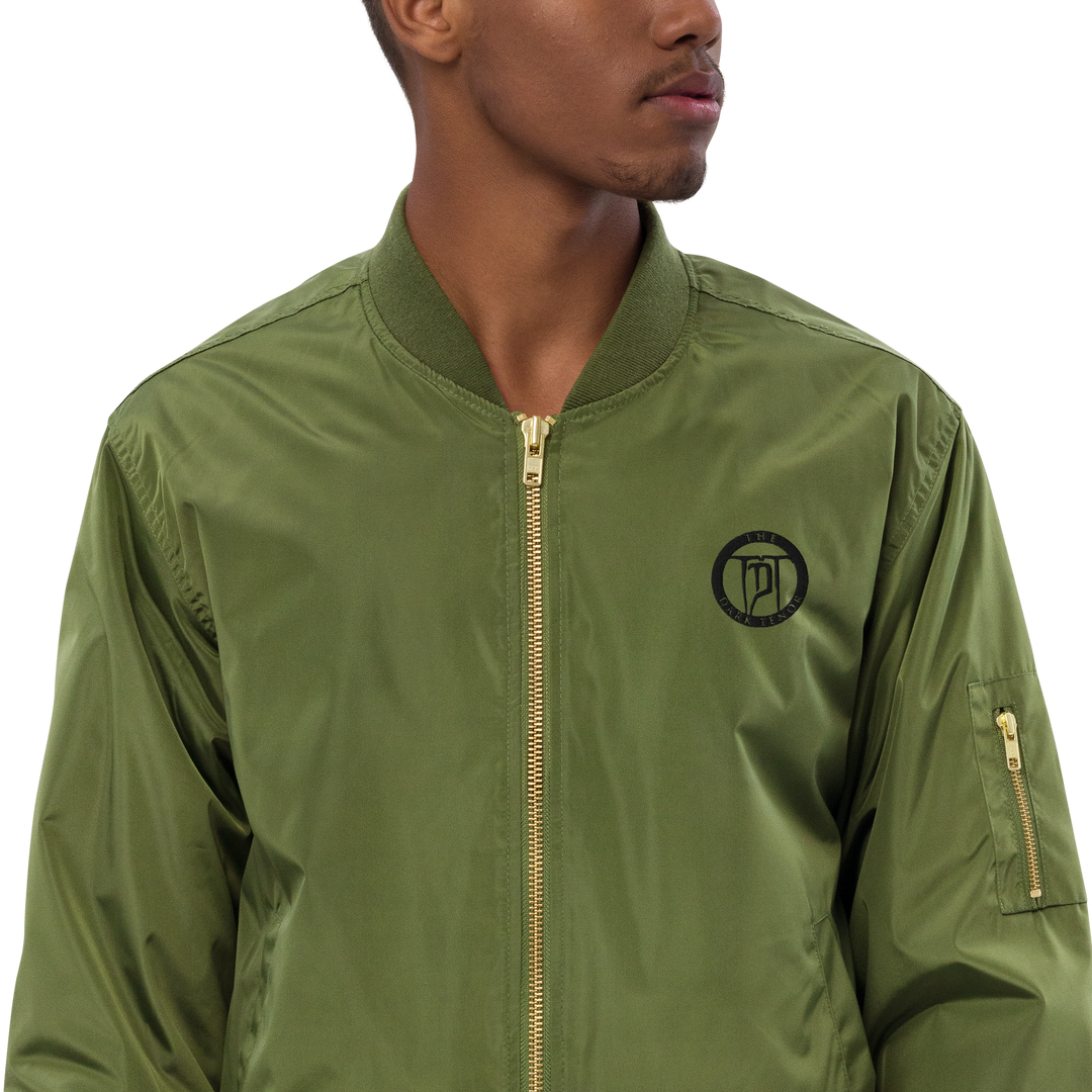 Premium Recycled Bomber Jacket Men - Classic Rocks, broderet