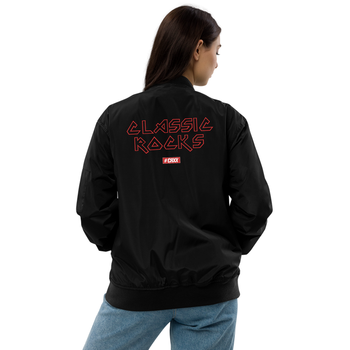 Premium Recycled Bomber Jacket Women - Classic Rocks, embroidered