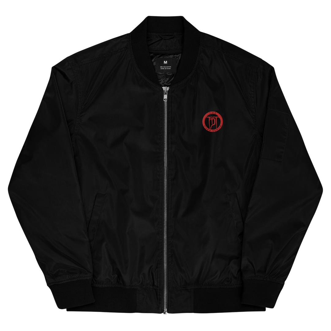 Premium Recycled Bomber Jacket Men - Classic Rocks, broderet