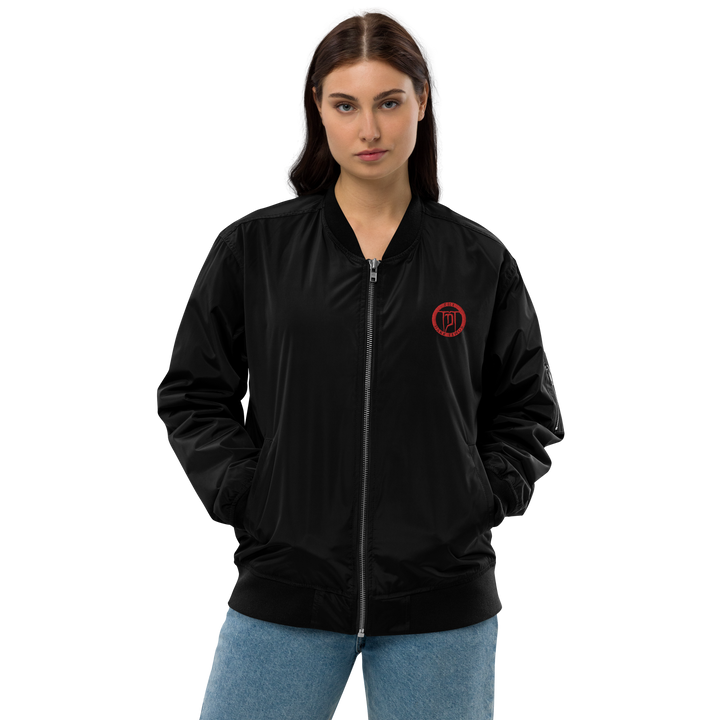 Premium Recycled Bomber Jacket Women - Classic Rocks, broderet