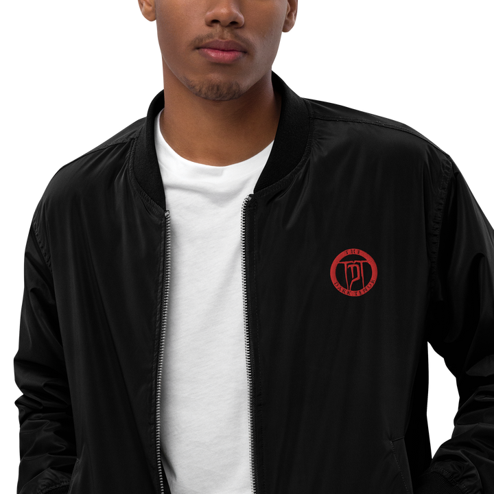 Premium Recycelte Bomberjacke Herren - Classic Rocks, gestickt