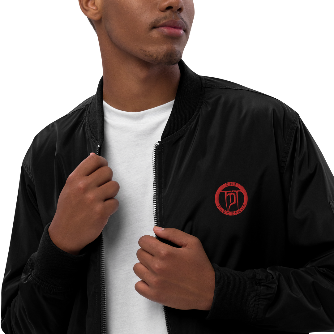 Premium Recycled Bomber Jacket Men - Classic Rocks, broderet