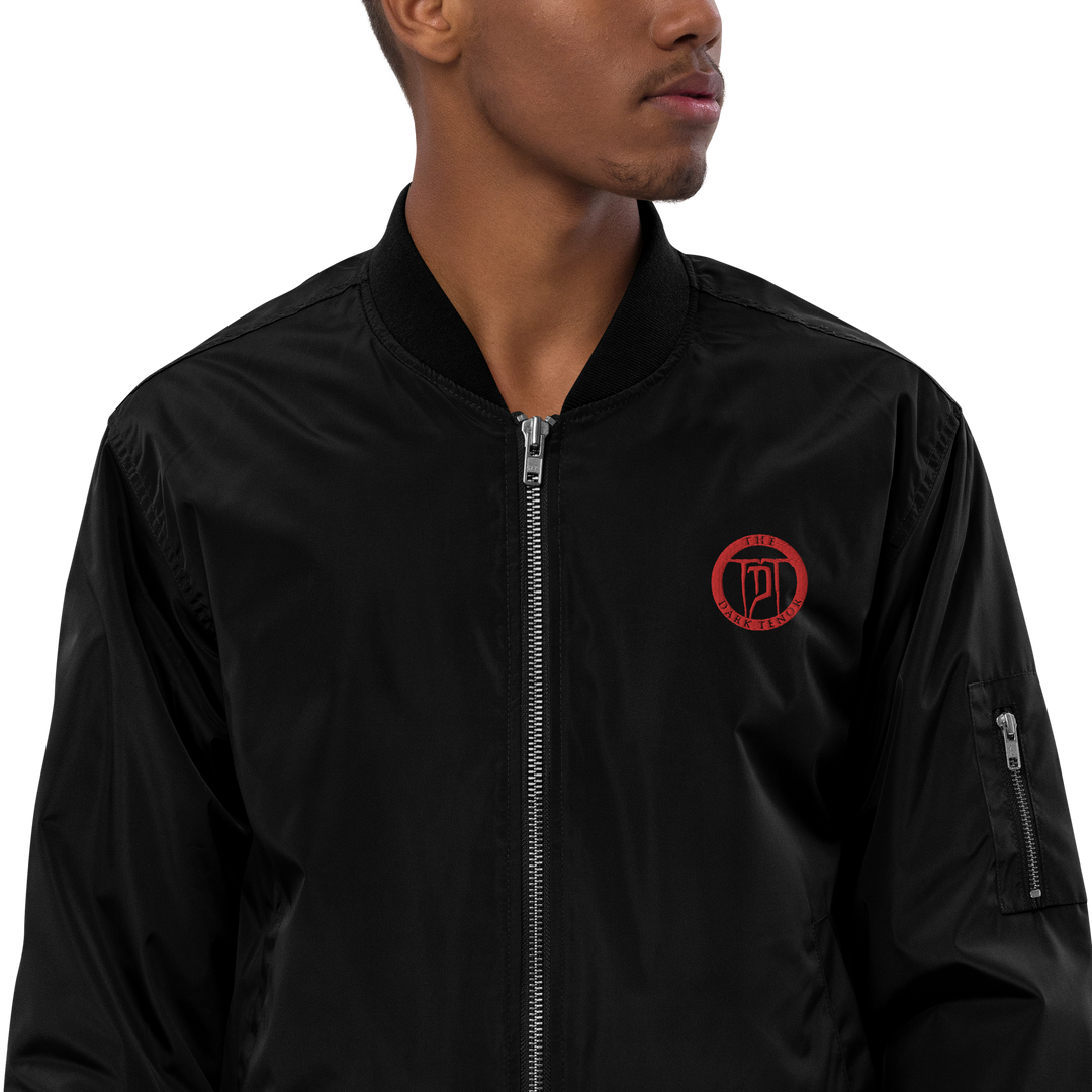 Premium Recycled Bomber Jacket Men - Classic Rocks, broderet