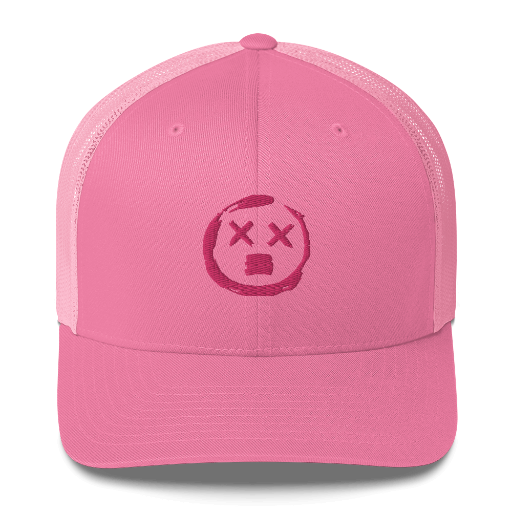 Trucker cap - embroidered, Eyes XX, No Sleep (Nessun Dorma), pink pink